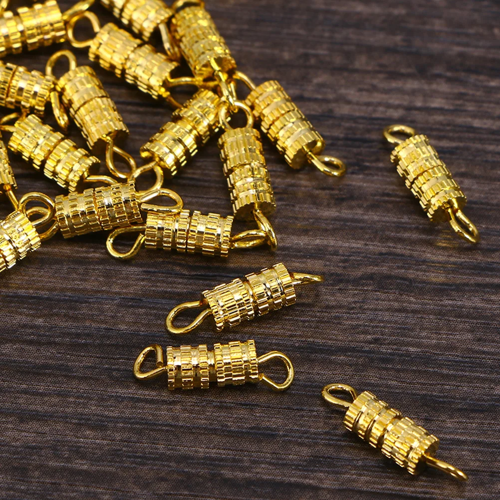 

50Pcs Copper Screw Clasps for Jewelry Making Shiny Appearance Necklace Bracelet Repair Jewelry Clasps Bracelet Connectors
