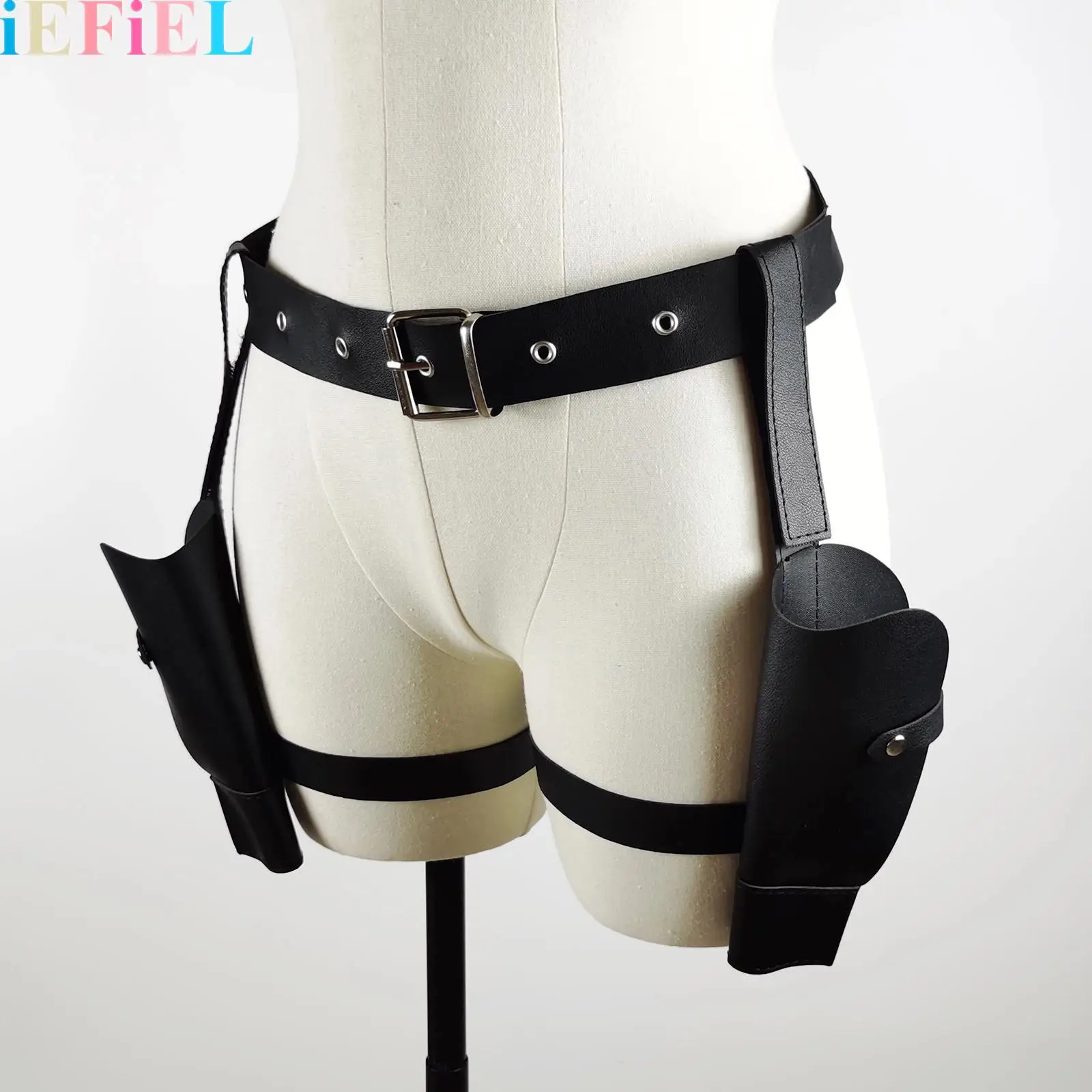 

1Pcs Western Cowboys Gun-Belt Holster with Buckle And Leg Ties Carnival Parties Halloween Cosplay Costumes Props