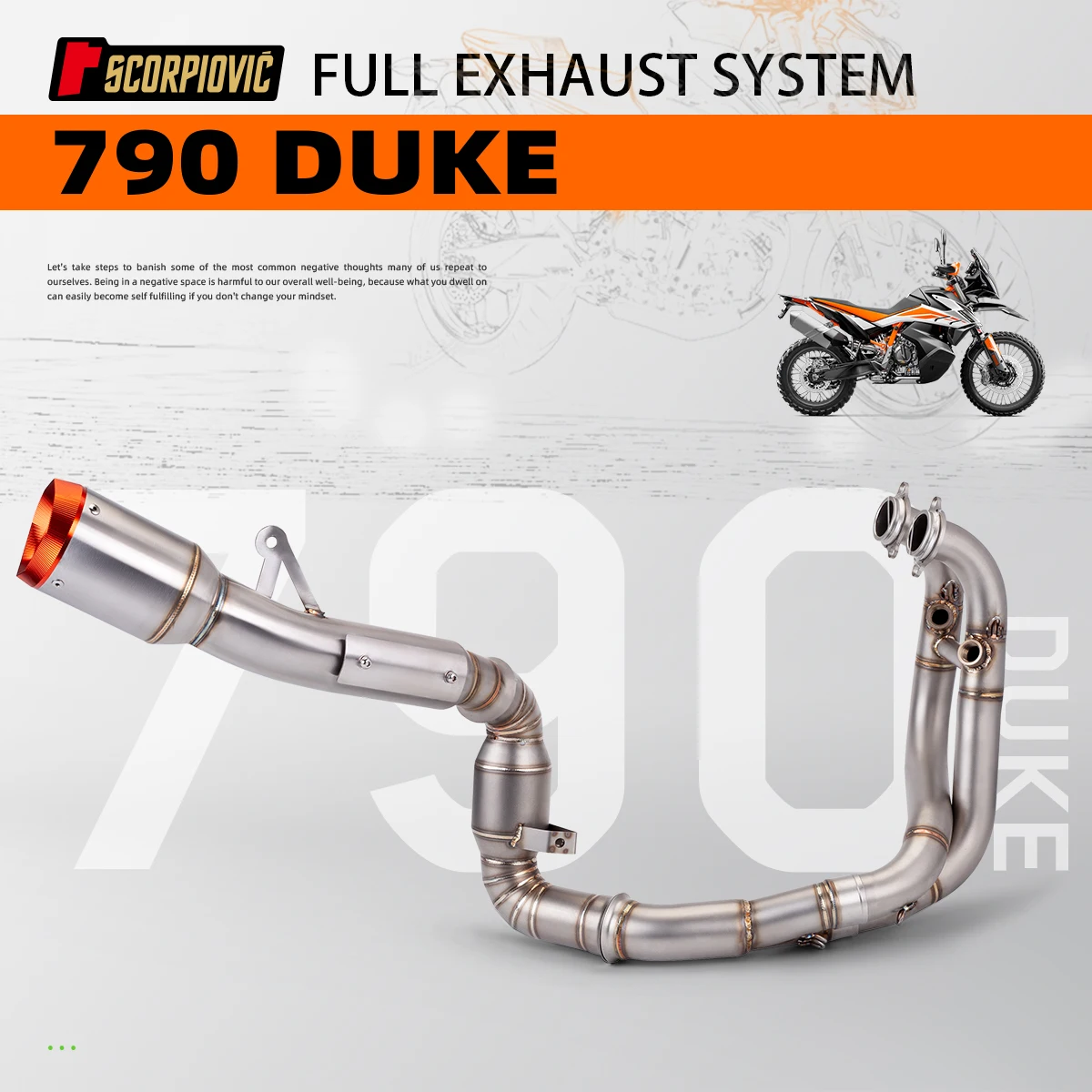 

Полная выхлопная система для KTM DUKE 790 Duke 890 890R KTM 790 Adventur R KTM790 R Rally 19-22 Модифицированная труба среднего звена для мотоцикла