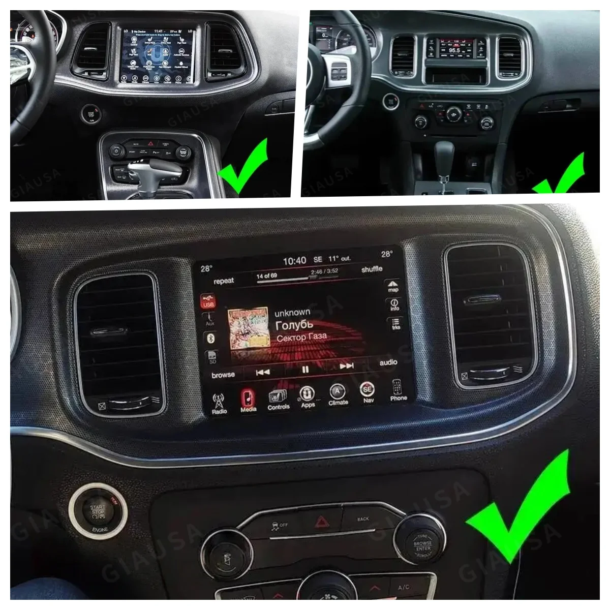 

For Dodge Charger 2010-2023 Android Auto Wireless Carplay Car Radio Multimedia Video Player Car GPS Navigation Stereo Head Unit