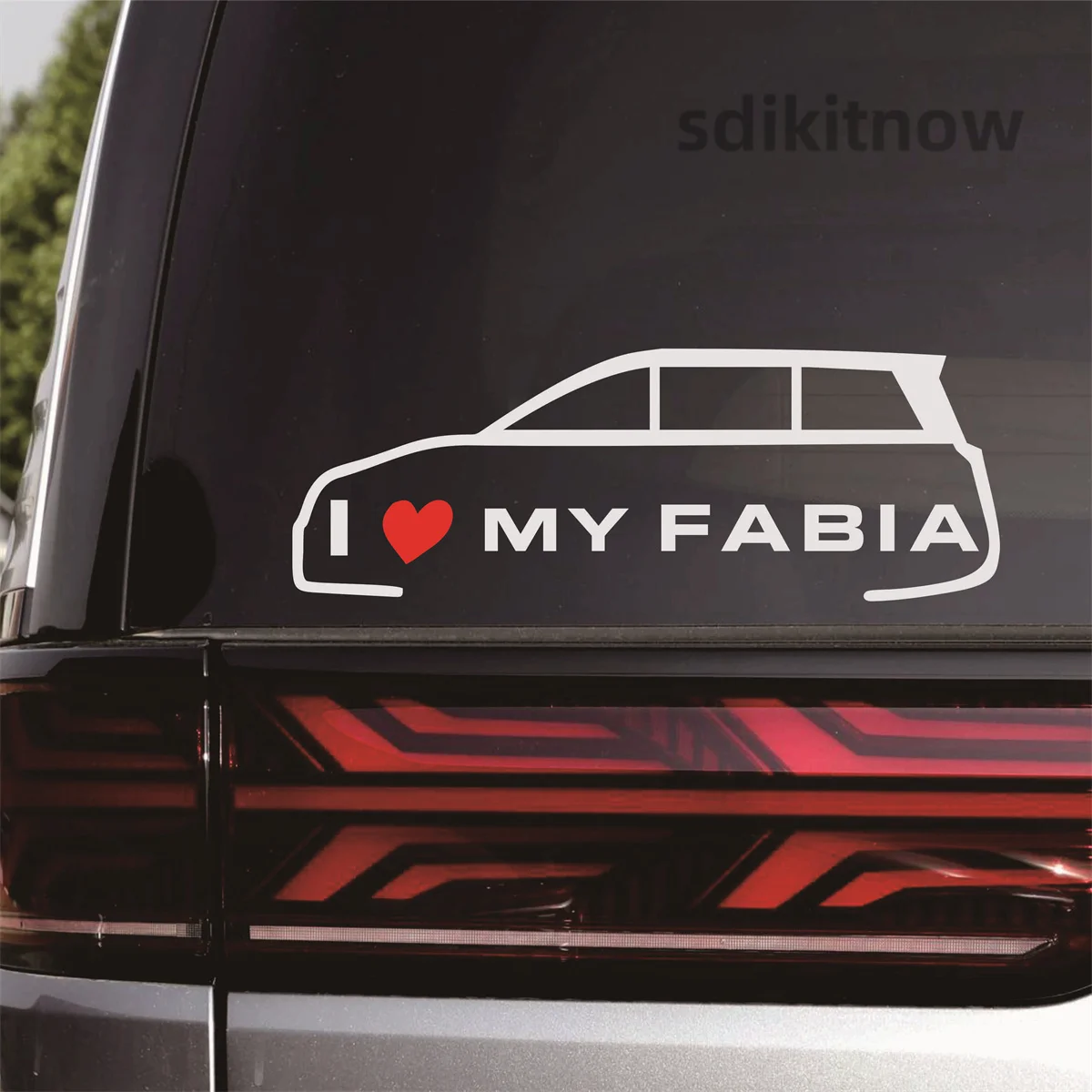 New I love my car Vinly Decal Styling Door Windows Trunk Sticker For skoda fabia 1 2 3 mk1 mk2 2020 2019 2018 2017 accessories