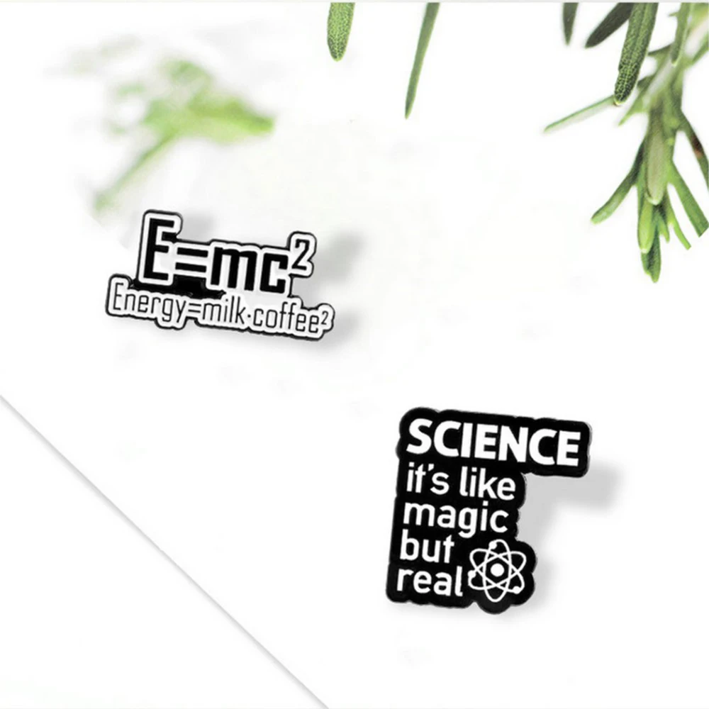 Science is Magic but Real Enamel Pin Custom Brooches Fun Energy Quote Badge for Bag Lapel Pin Buckle Jewelry Gift for Friends