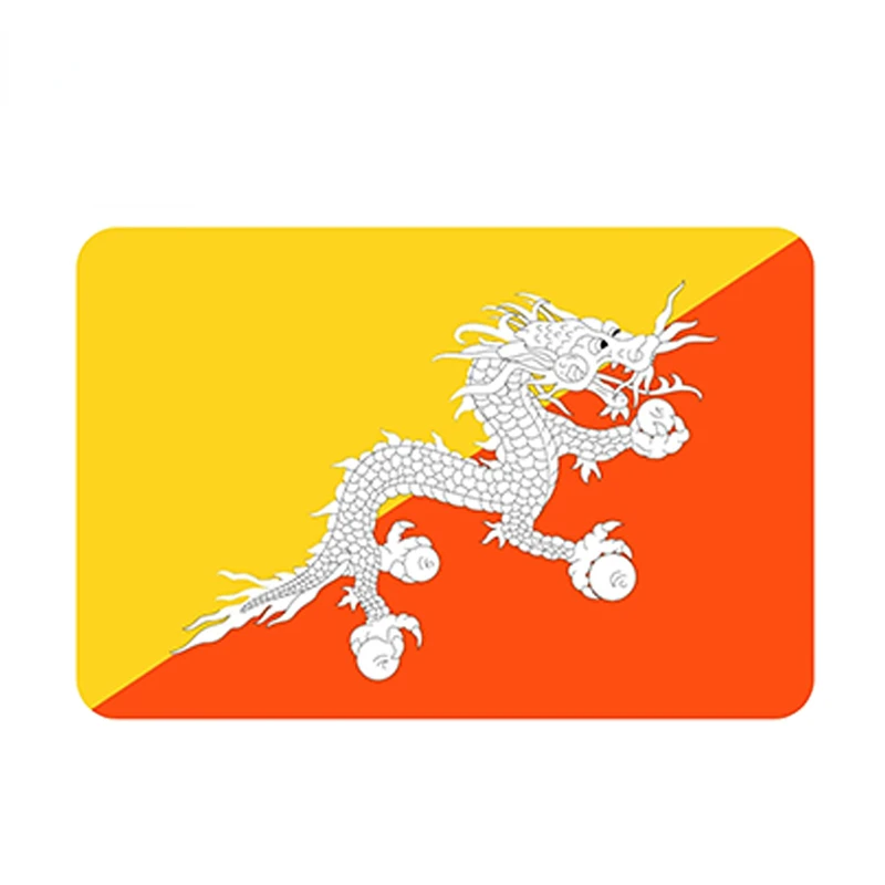 

Car Styling STICKER BHUTAN Flag Bumper Decal Car Fridge Tablet Door Bike Book Skateboard Car Sticker