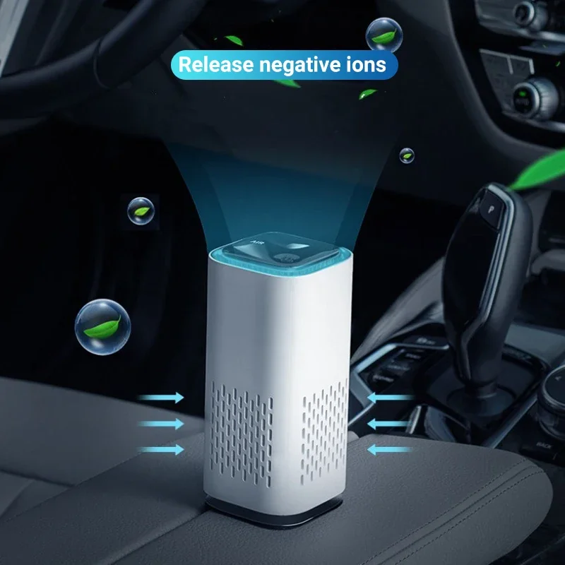 

Portable Air Purifier Car Negative Lon Generator Remove Formaldehyde Deodorizer Smoke Washer Vehicle Air Cleaner Home