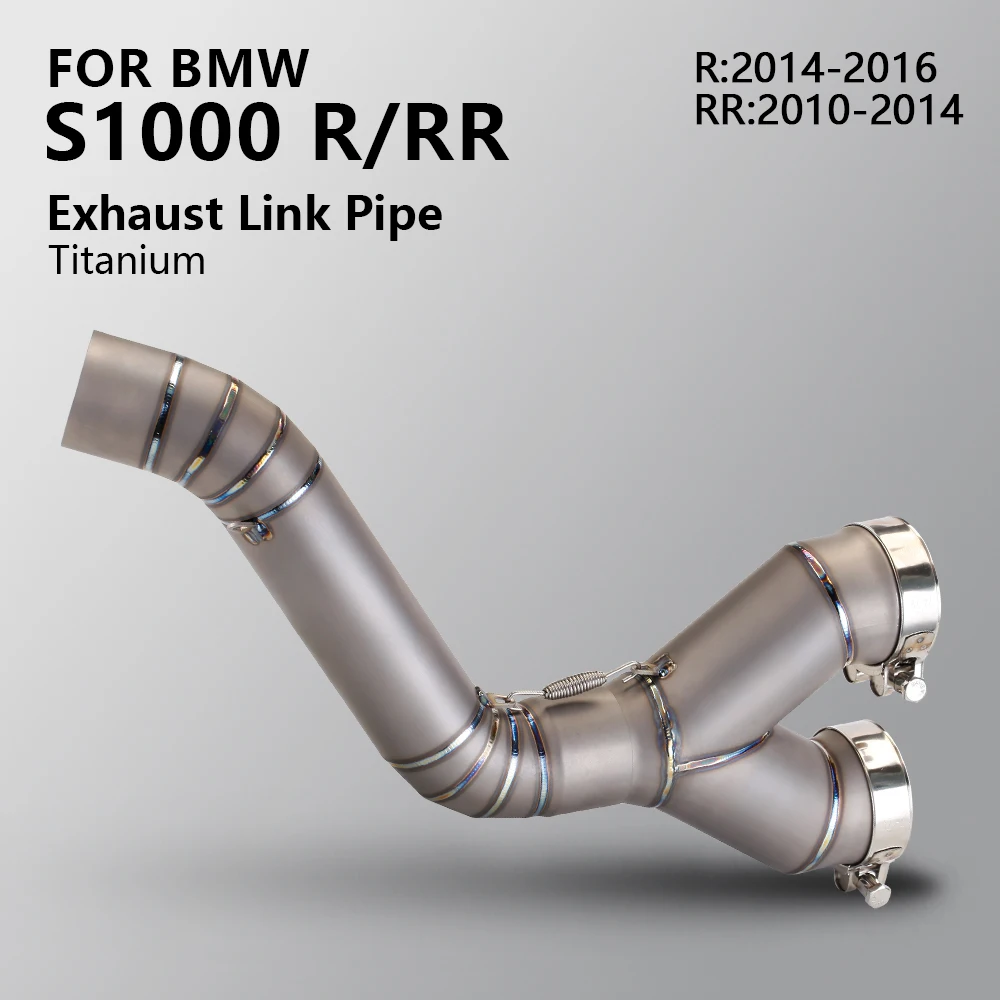 

Motorcycle Exhaust Modified Titanium Alloy Middle Link Pipe Escape Connect Muffler For S1000RR 2010-2014 s1000r 2014-2016