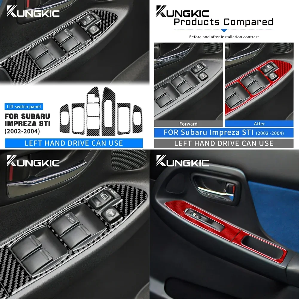 

Soft Carbon Fiber Sticker for Car Interior Trim Window Lift Switch Panel Button Cover Universal Fit Auto Decoration Styling