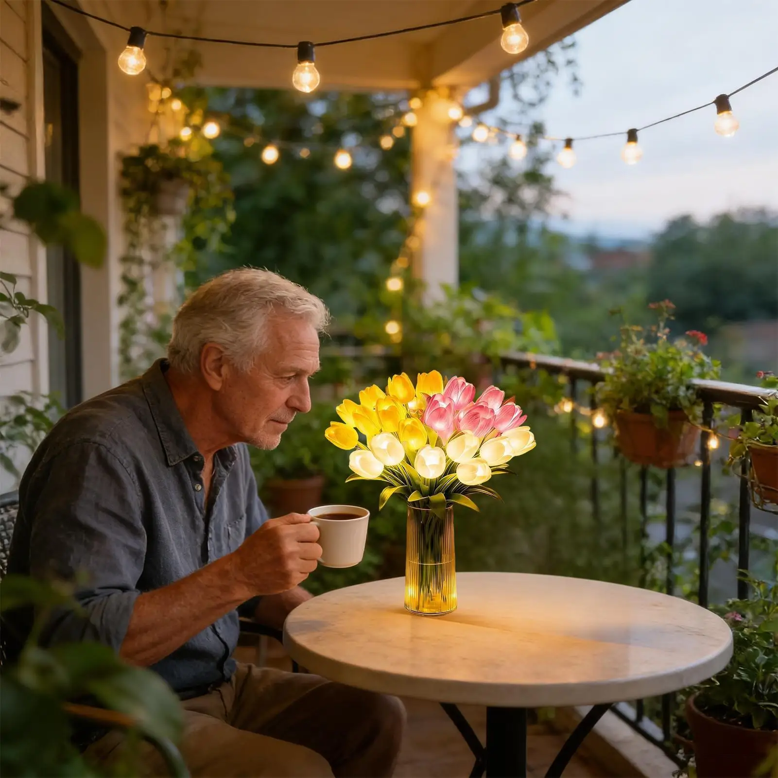 フラワーライトロマンチックな装飾花柄装飾ベッドサイドランプナイトスタンド用家庭用リビングルーム寝室屋内屋外テーブル