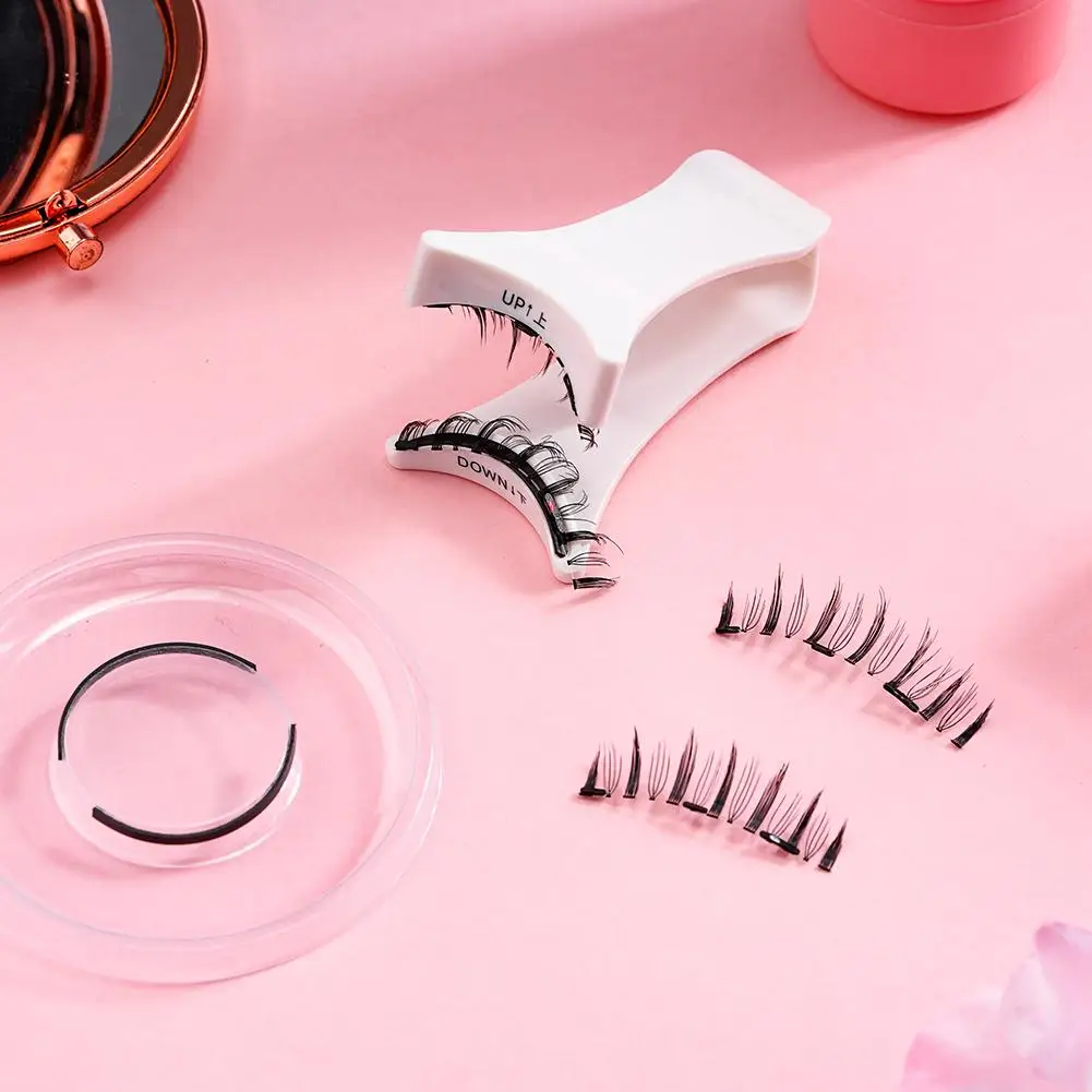 1 Pair Triple Magnet Eyelashes Easy to Use Eyelash Extension Tools Natural Curler False Eyelashes With Magnetic Tweezers