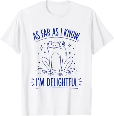 Soweit ich weiß, bin ich ein entzückender Frosch – Sarkastisches Humor-T-Shirt, Y2k-Persönlichkeits-Witz-T-Shirt, unbeholfener Frosch, ästhetische Kleidung, Geschenk – Detail 14
