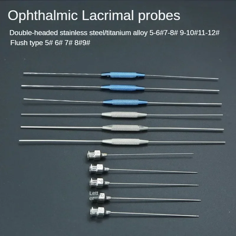 Ophthalmic Lacrimal Probes Double End Microsurgery Instruments Probes Double Ended Flushing Stainless Steel Tool