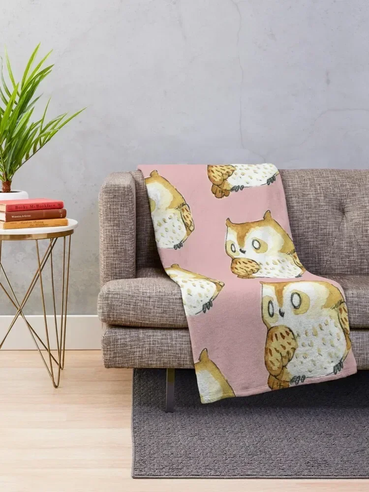 Eastern Screech Owl Throw Blanket Decorative Sofas anime Blankets