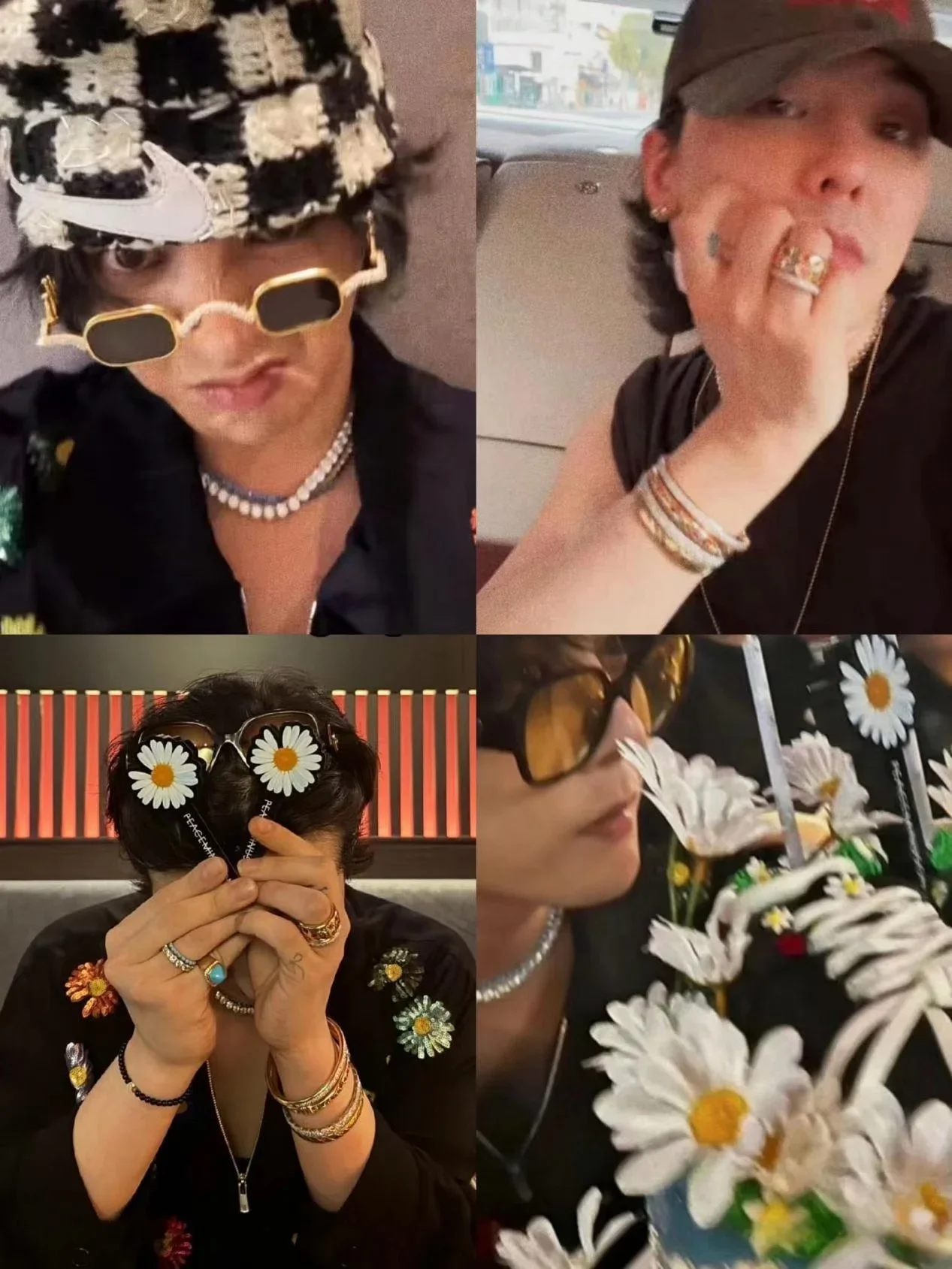 Korean Superstar GD Same Style Color Ring G-DRAGON Fashion Colored Zircon Kpop Niche Retro Versatile Ring Gift