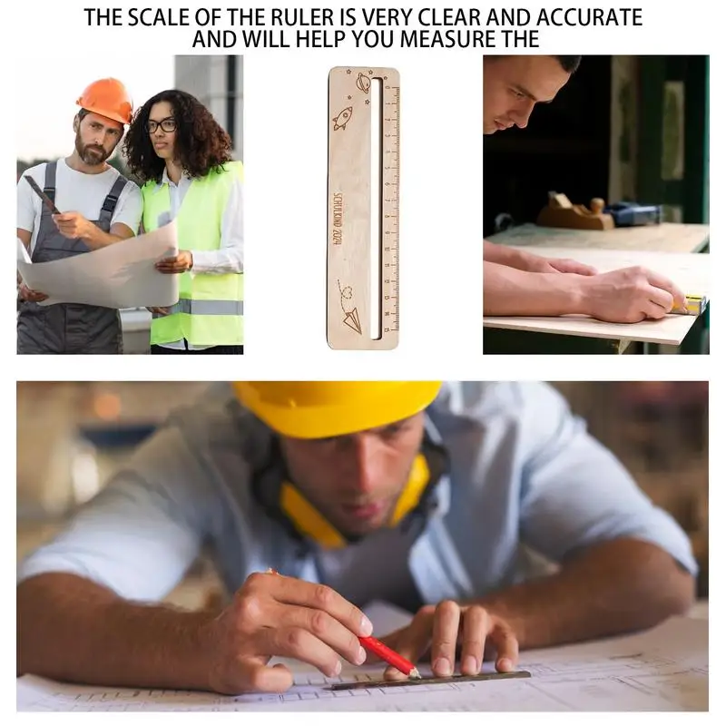 Деревянная линейка для детей, школьные товары для измерения, точная шкала, классные деревянные линейки растений, деревянные школьные линейки, точные для