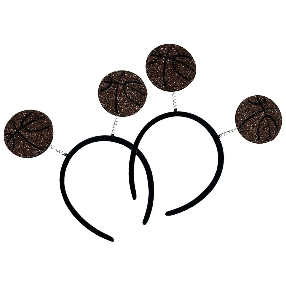 

2 шт. баскетбольные повязки на голову, милые спортивные повязки для вечеринок, с блестками, для женщин и детей, для веселых мероприятий, декоративные, реквизит для фотосессий, баскетбол