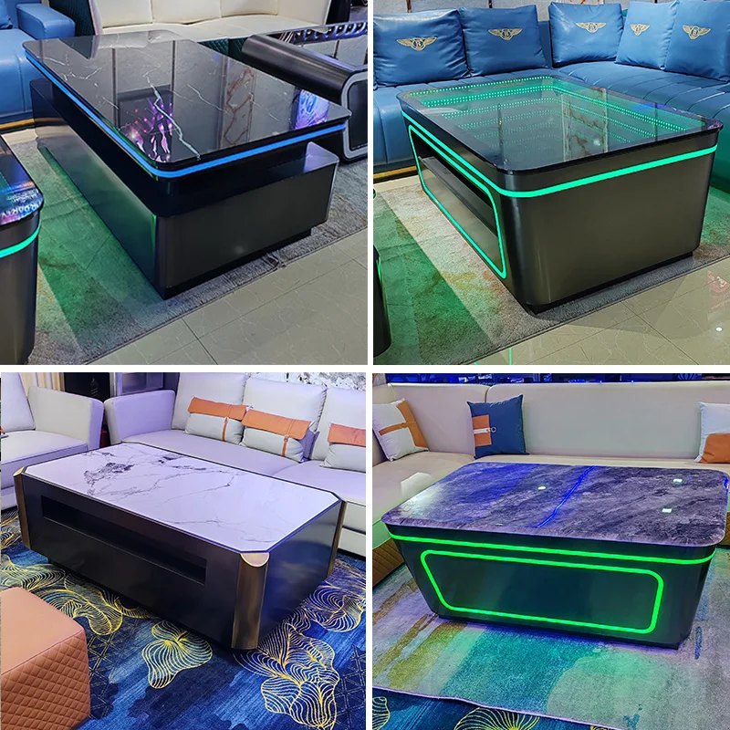 Customized KTV coffee table club, illuminated and luxurious stainless steel bar holder