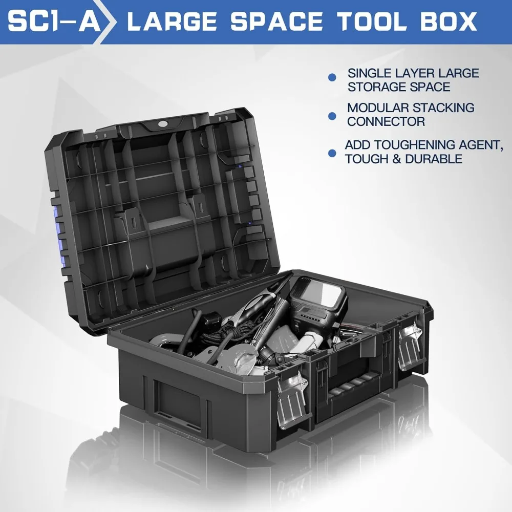 Bargain   Stackable Rolling Tool Box with Wheels Modular Tool Organizer Storage Drawers Portable Durable for Garage Home