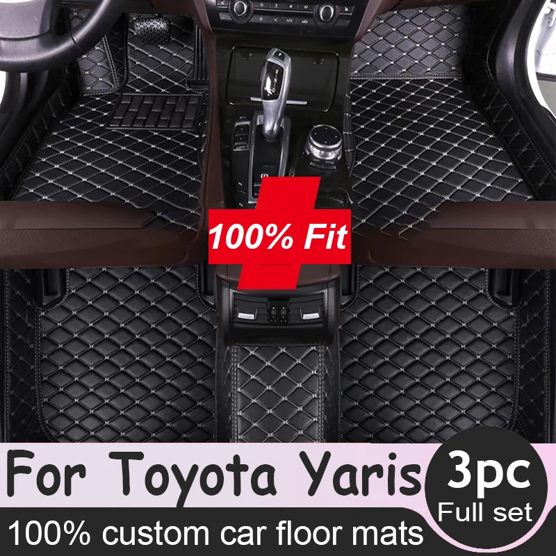 

Car Floor Mats For Toyota Yaris 2008 2009 2010 2011 2012 2013 Custom Auto Foot Pads Automobile Carpet Cover Interior Accessories