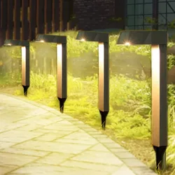 Luces solares brillantes para camino, lámpara de jardín, luz de guía impermeable para exteriores o decoración para camino lateral, pasarela