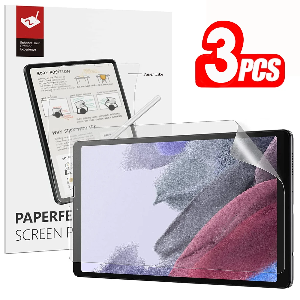 

(3 Pack) Like Paper Screen Protector For Samsung Galaxy Tab A7 Lite 8.7 2021 SM-T220 SM-T225 SM-T227 Draw Like Writing on Paper