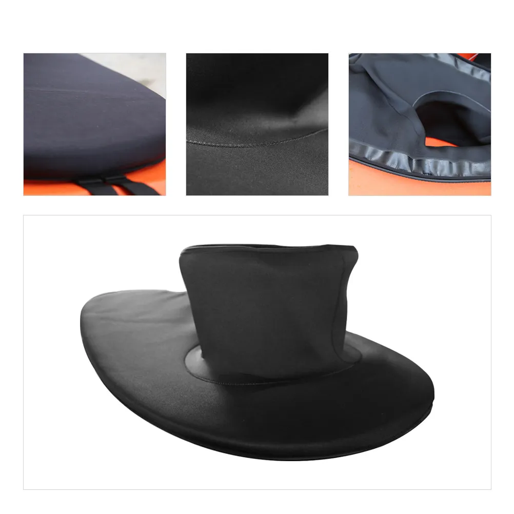 

Waterproof Kayak Spray Skirt with Elastic Straps and Anti-Slip Glue for Secure Fit Rain Water Protection Quick Release Handle