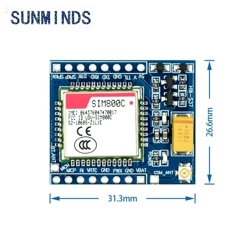 5V 3.3V SIM800C Gsm…