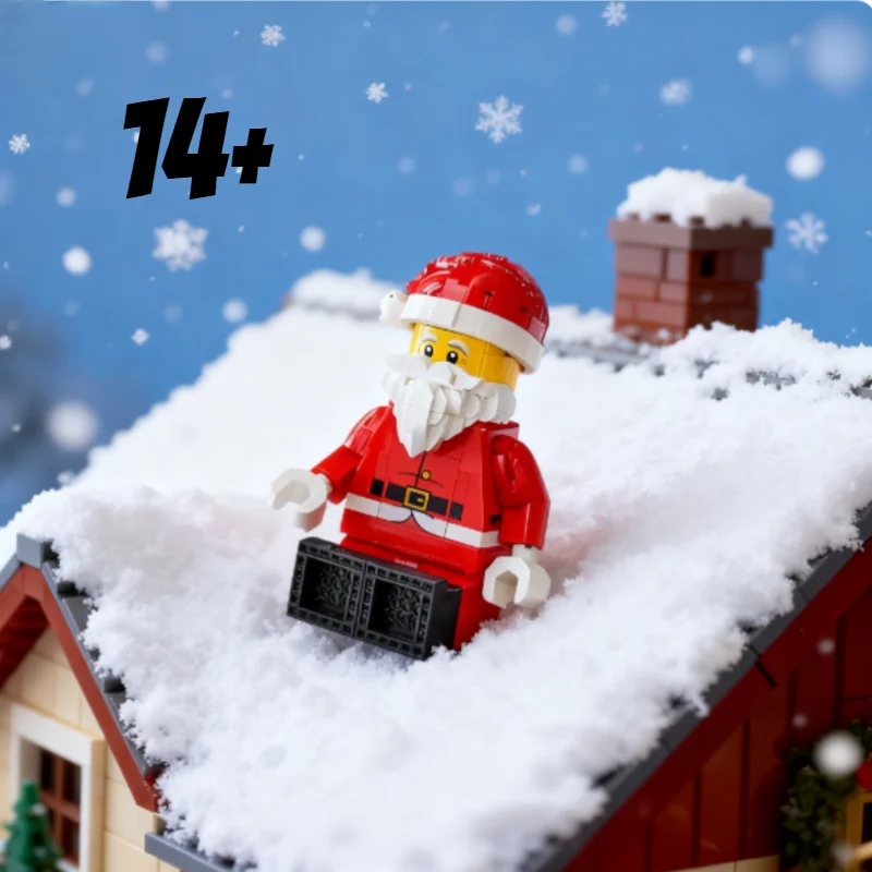 

НОВЫЙ фестиваль минифигурок 2025 года, ограниченное количество 40820, увеличенная версия, минифигурка Санта-Клауса накипи, строительный блок для мальчиков и девочек, Рождественский подарок