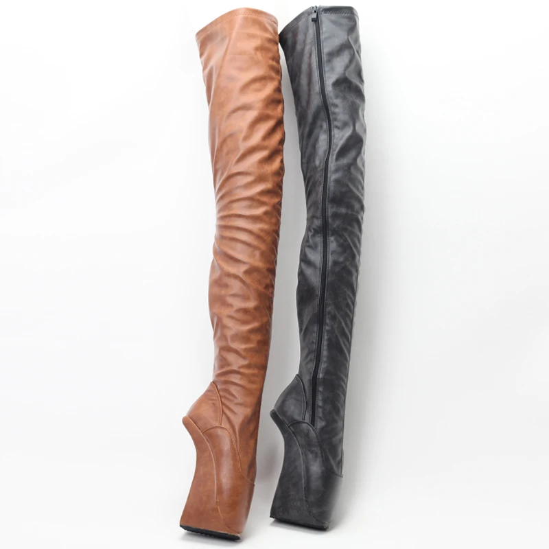 

7 inch High Heels Unisex Sexy Cosplay PonyBallet Crotch High boots