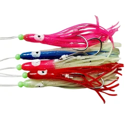SWOLFY 5pcs 루어 낚시 후크 글로우 문어 오징어 스커트 Inchiku Jig 느린 빠른 지그 금속 떨어지는 미끼 Pesca Assist Tackle