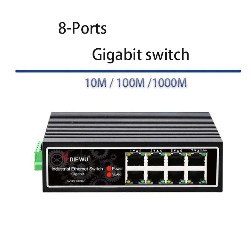 

Plug and Play high-speed transmission network switch Industrial 8-port gigabit switch HUB Internet Splitter Signal enhancement