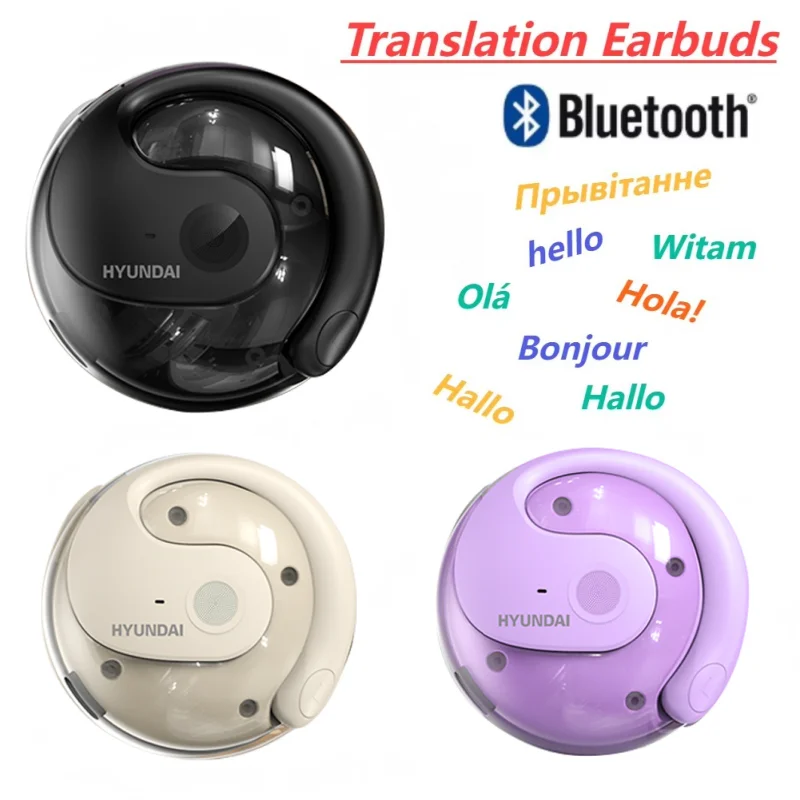 HYUNDAI HY-T26 Al Translation Headphone Support 100+ languages APP Provide Online Instant Voice Translation Earphones for Travel