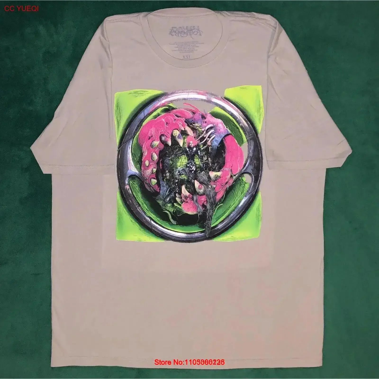 Lady Gaga Dawn Of Chromatica Portada del álbum Camiseta gris vintage Lavado Cómodo Suave Transpirable Ropa de diseñador Casual