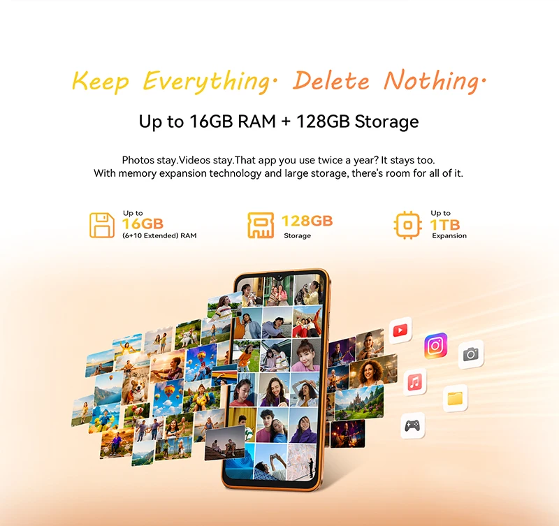 Smartphone Android 16 Cubot A50, 6.58-inch FHD+ Screen, Octa-core, 16GB(6+10) RAM, 128GB ROM, 5000mAh Battery, 48MP+16MP Cam,NFC