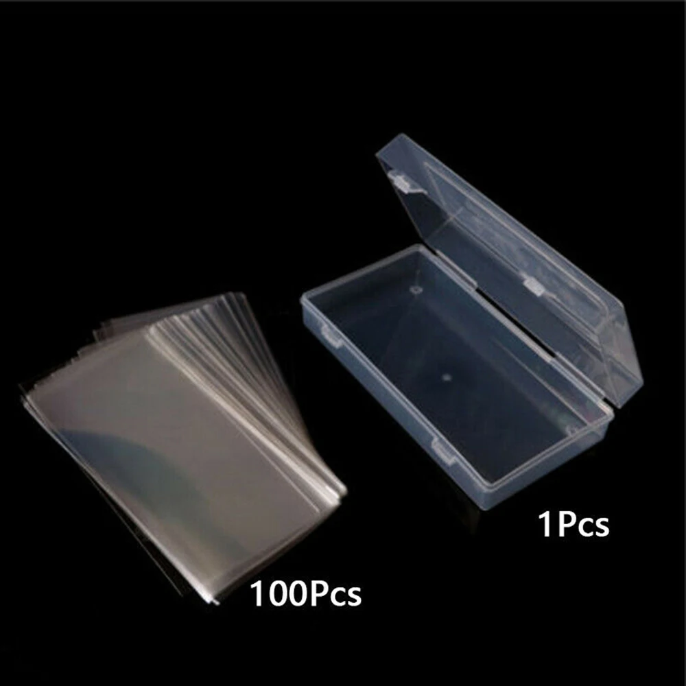 100pcs Money Album Currency Protective Case Storage Bag Collection Holder Transparent PVC Paper Money Banknotes With Box