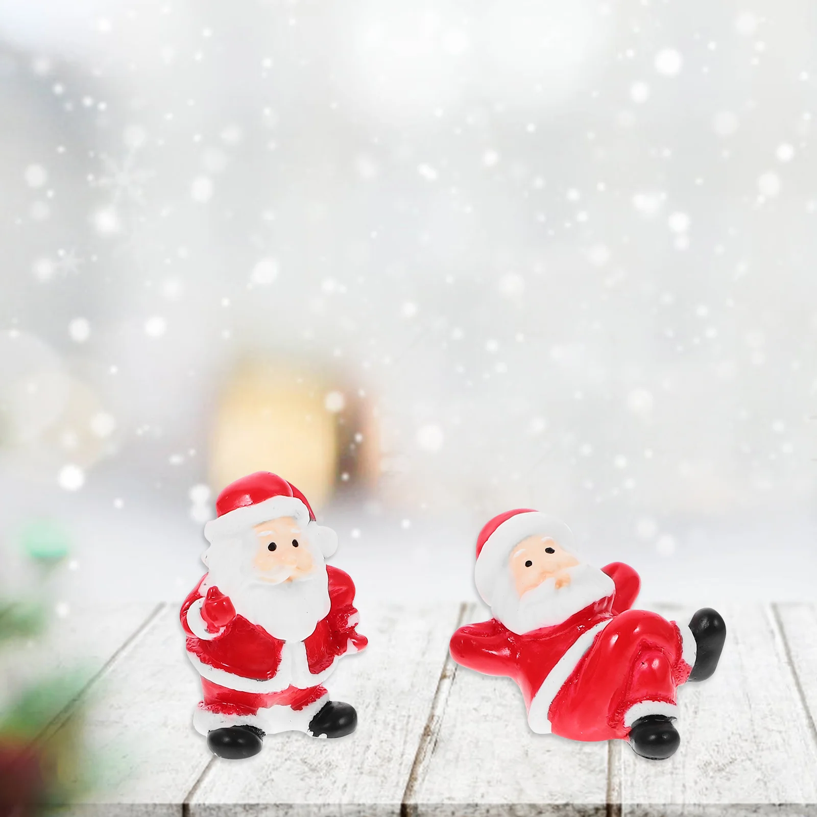 

12Pcs Resin Santa Claus Miniatures Christmas Craft Decoration for Home Tree Party Supplies and Xmas Gifts Christmas Ornaments