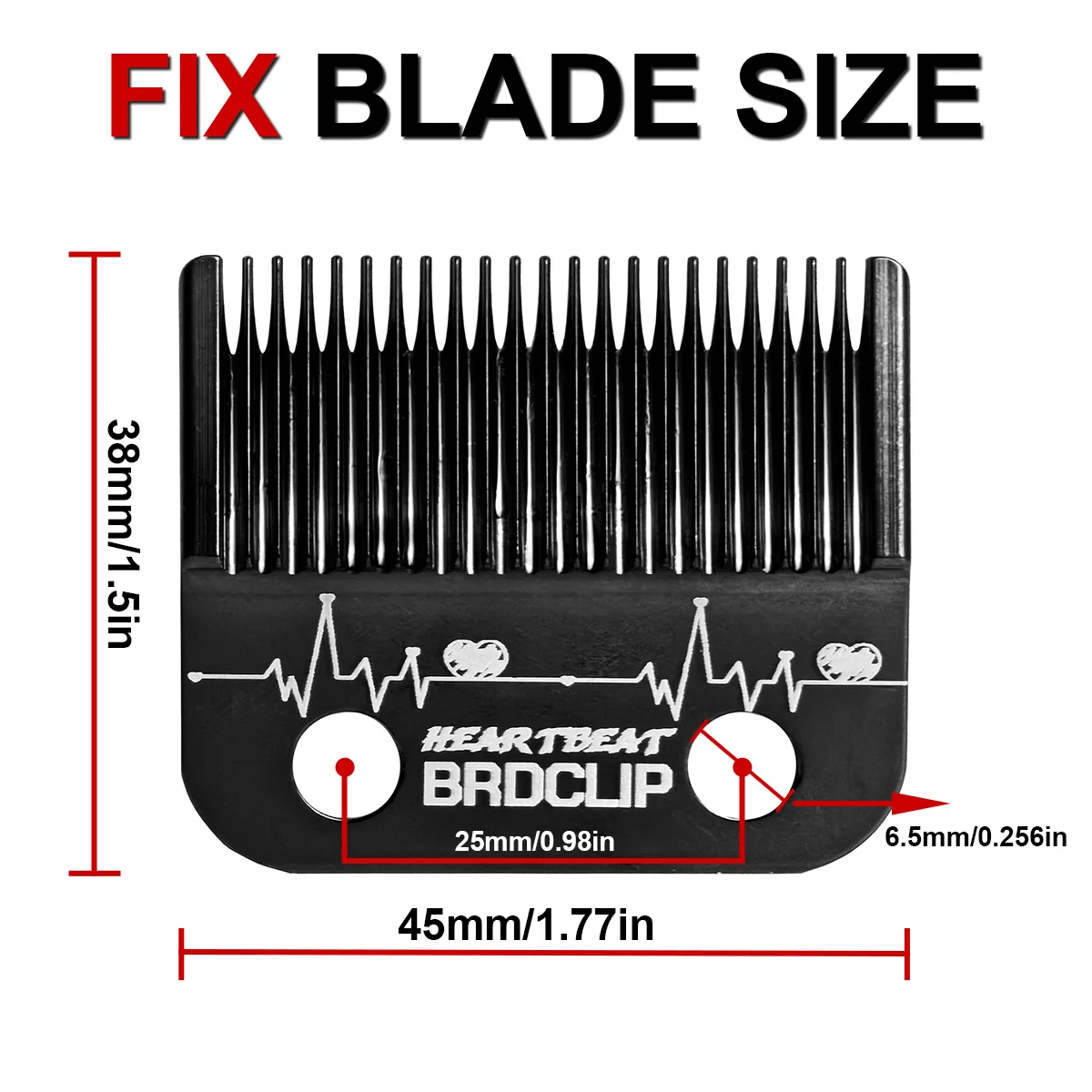 BRDCLIP Blade Hair Clipper DLC FADE Blade Replacement M390 Steel Moving Blade for 8148 Madeshow M10 2020C VGR 001 003 Wmark X1