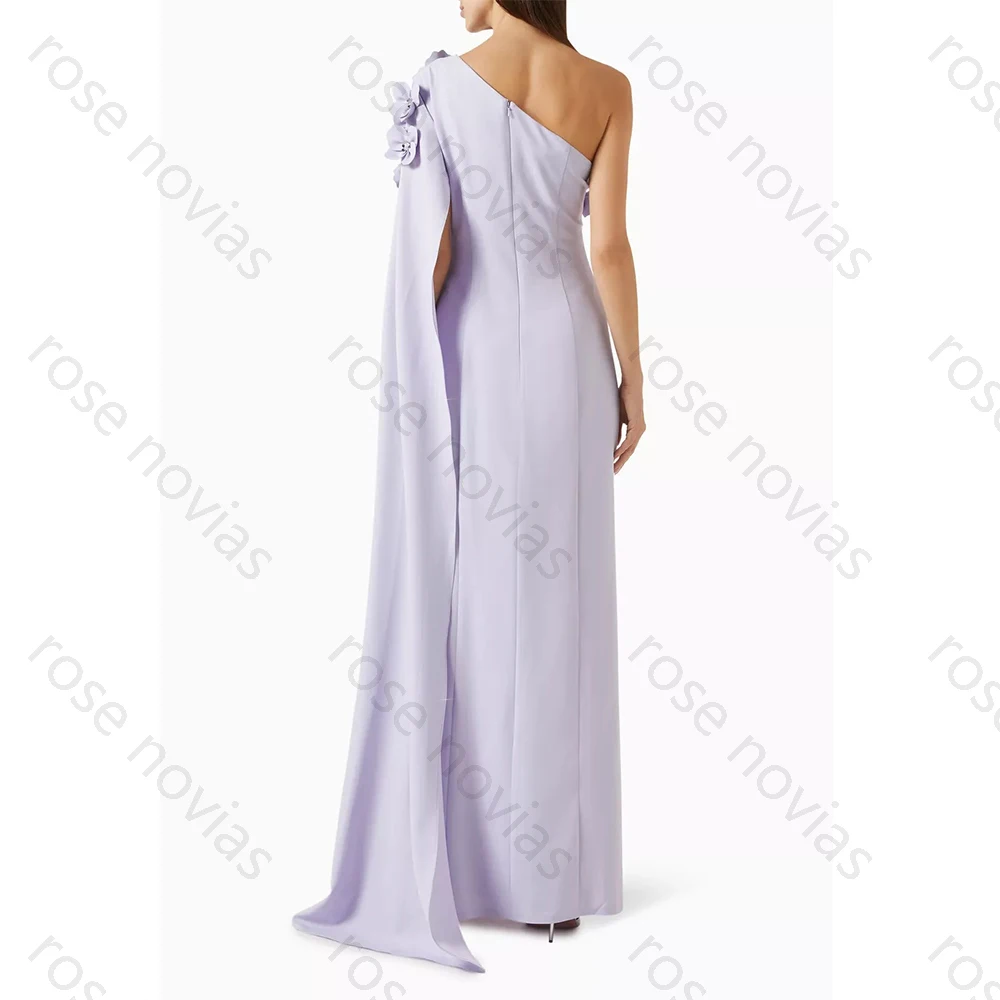 Robe De soirée élégante en Jersey, longueur cheville, asymétrique épaule dénudée, robe De bal, fleur, cristal, personnalisée, haute qualité