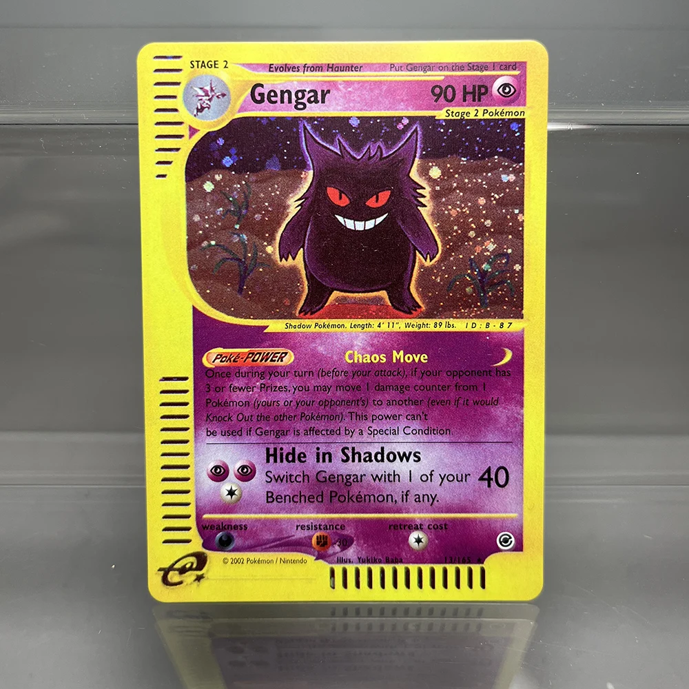 PTCG Proxy การ์ด Charizard Gengar Tyranitar เกม Trading คอลเลกชันการ์ด Pikachu เดี่ยว PKM การ์ดฟอยล์ Expedition Series