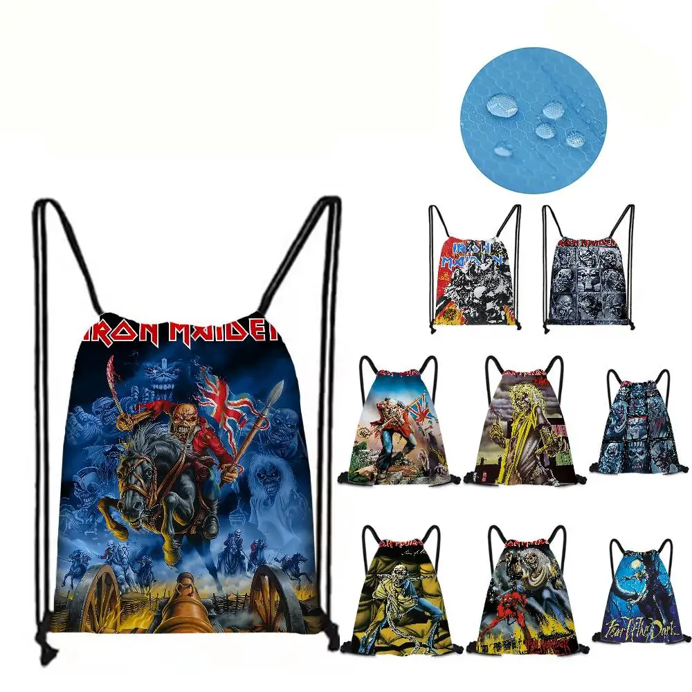 حقيبة ظهر كلاسيكية للنساء من I-Iron M-Maiden، جيب برباط مطبوع لطيف، سعة عالية، هدية تخزين محمولة #6