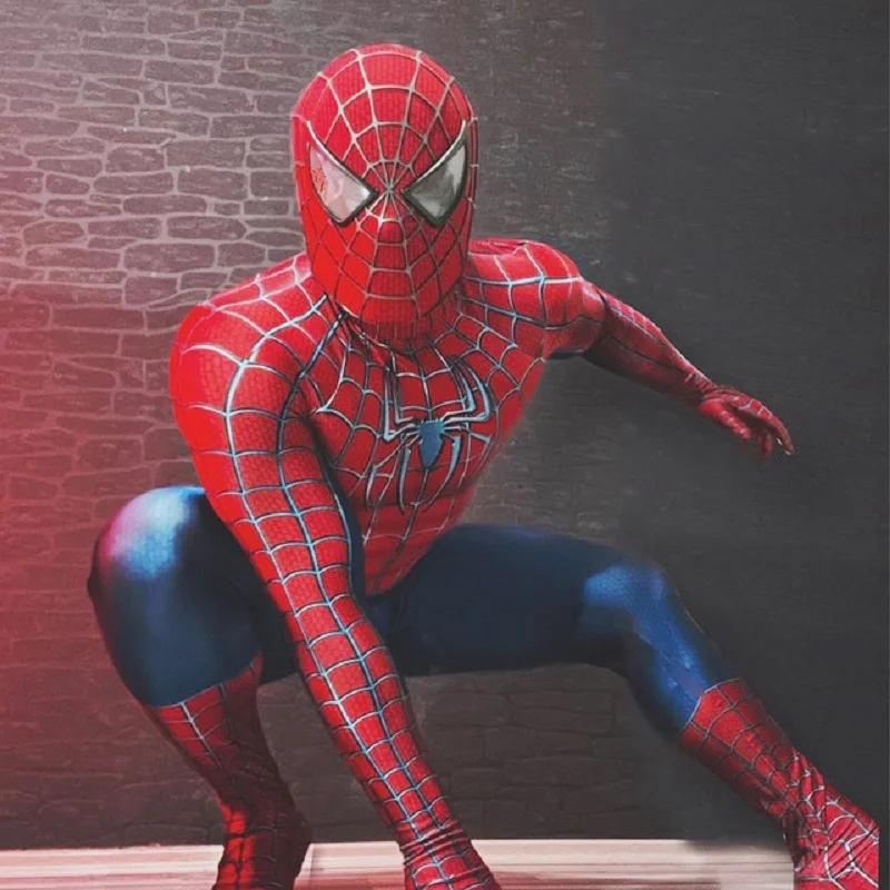Disfraz de Spiderman Oscuro de Raimi, Traje de Superhéroe 3D de Spandex, Traje Zentai de Spidey, Disfraz de Halloween para Adultos