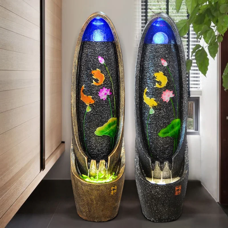 Housewarming Opening-up Gifts Water Fountain Decoration Waterscape Living Room Entrance Office Fortune Decoration