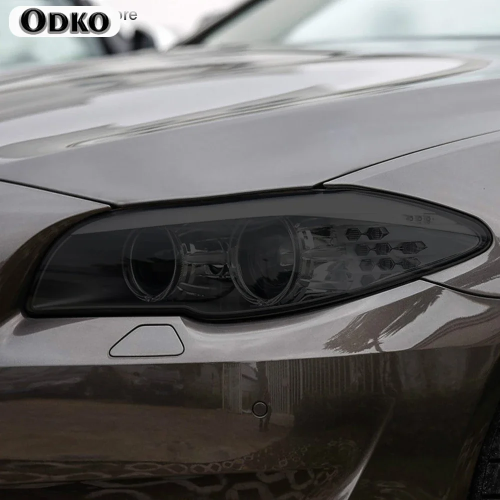 

2 Pcs Car Headlight Protective Film Headlamp Transparent Black TPU Sticker For BMW 5 Series GT F07 F10 F11 G30 G31 Accessories