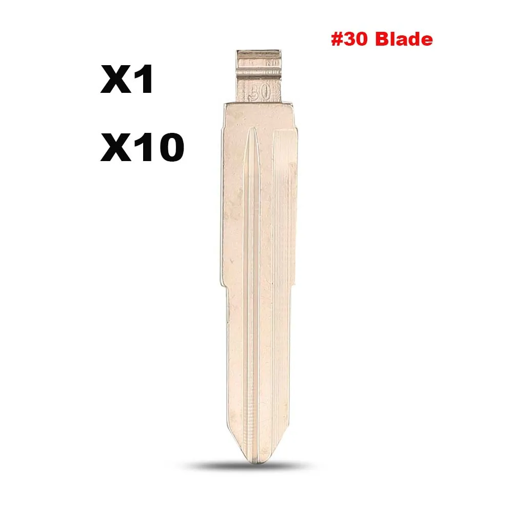jingyuqin 1/10PS Uncut Metal Car Key Blade #30 KD Univerdal Remote Blank For Zhonghua Wuling Replacement Spare Key Blade
