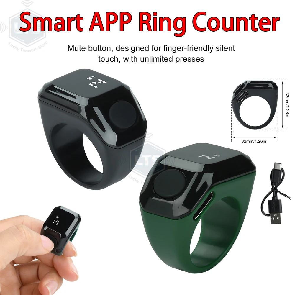 Smart App Ring Counter OLED Digital Display