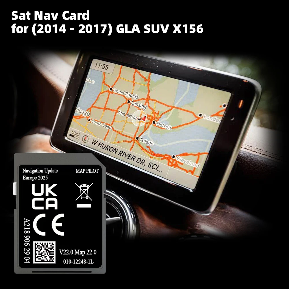

for Mercedes GLA W156 Car Navigation Maps Cover Europe Poland Netherlands 32GB SD Card