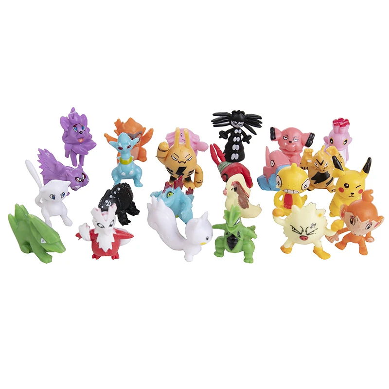 24-144 Stück Pokemon-Figuren-Modelle Pikachu Anime-Puppen 2-3CM Dekorative Ornamente Nicht Wiederholende Mini-Modell-Spielzeuge Weihnachtsgeschenk – Detail 7
