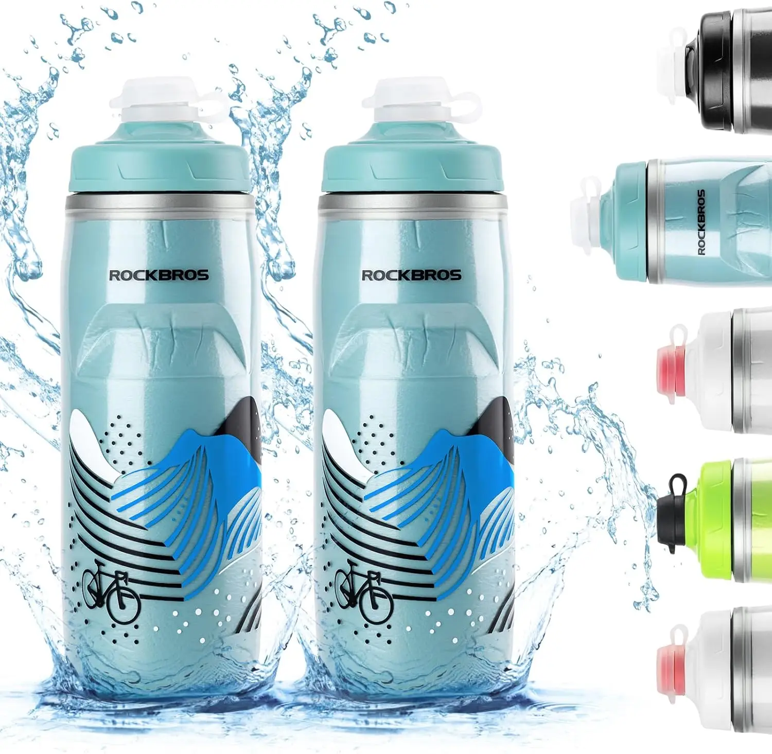 

Велосипедная бутылка для воды, 21 унций, велосипедная бутылка для воды для 5 часов, изоляция, спортивная бутылка для воды с герметичной конструкцией