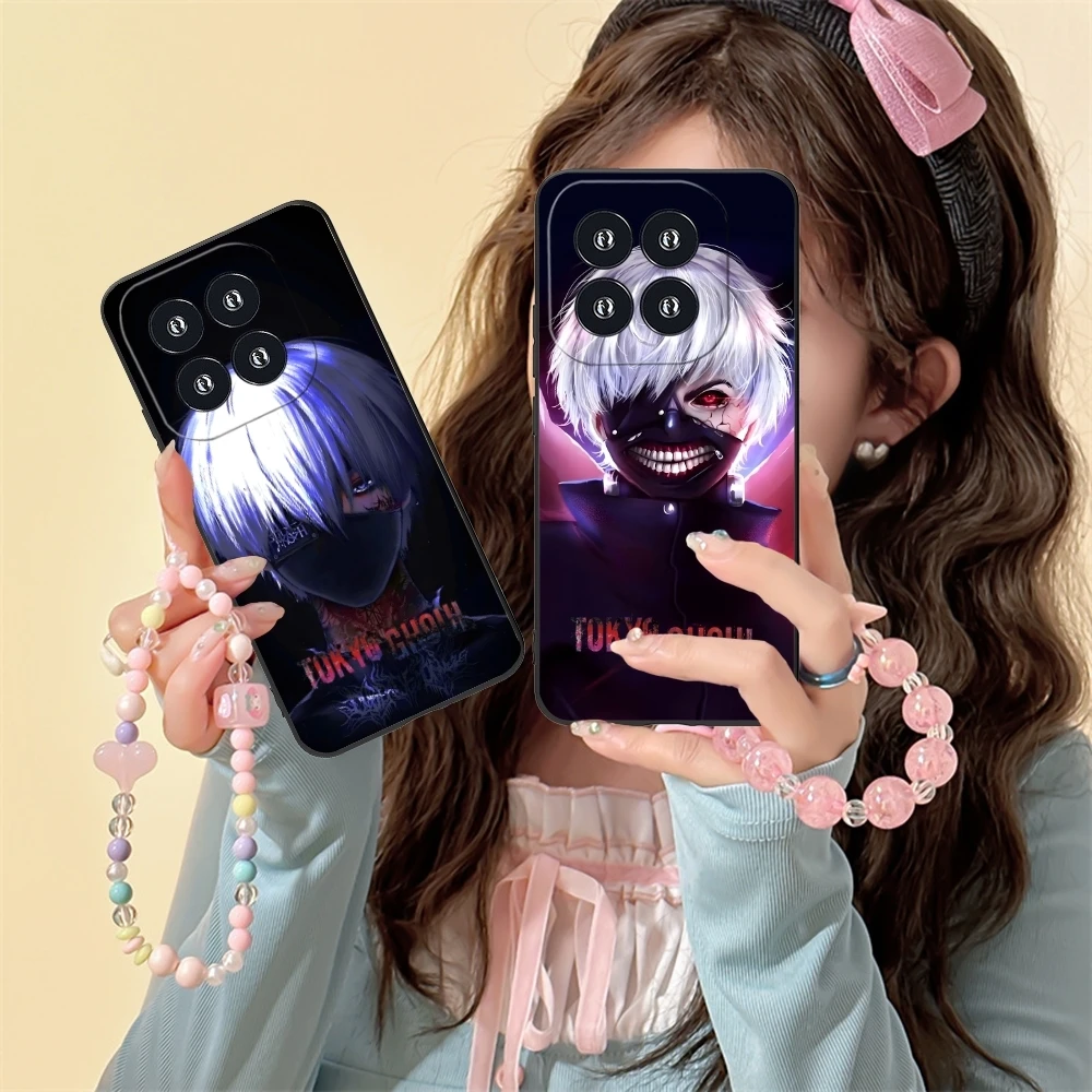 Tokyo Ghoul Ken Cool Mobile Cell Phone Case for Xiaomi 14 13 12 11 10 9 T Ultra Lite Pro S SE X 5G Black Soft Phone Cover Shell