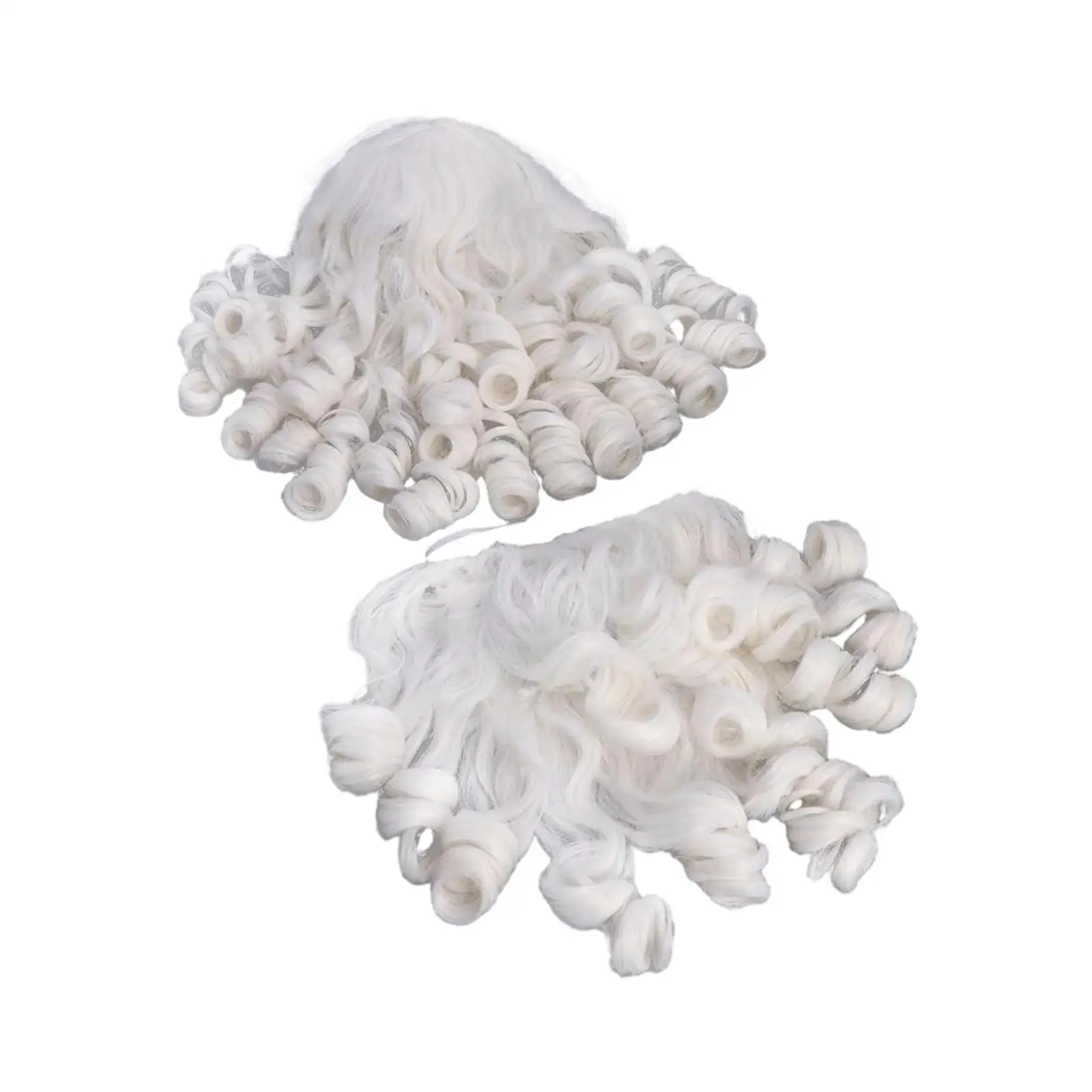 Juego de roles divertidos de 2 piezas Juego de barba y pelo de Papá Noel blanco para puesta en escena, etc. Fiestaes temáticas de disfraces de Papá Noel