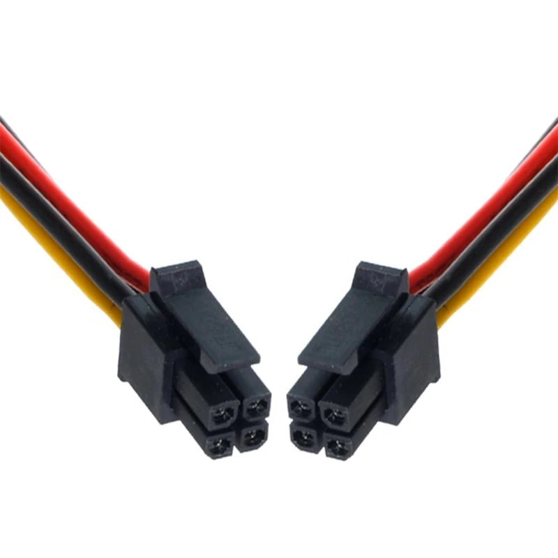 100 قطعة ATX موليكس موصل صغير 4-pin ذكر إلى ذكر سلك الطاقة 60 سنتيمتر لوحة أم للكمبيوتر حافظة سلك طاقة السيارة
