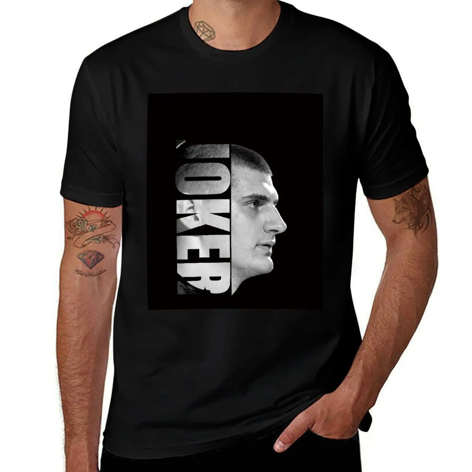 

Nikola Jokic - Black / White T-Shirt essential t shirt boys whites oversized t shirts for men